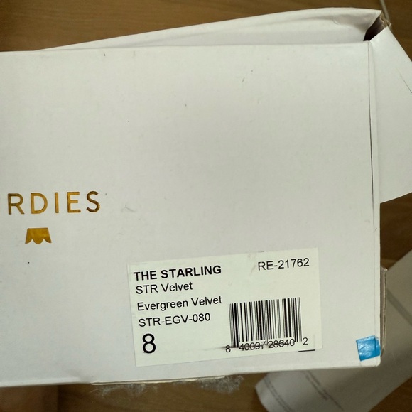 Birdies Starling Green Velvet flats - Picture 4 of 4